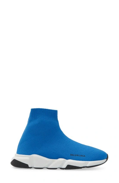 Shop Balenciaga Kids' Speed Sock Sneaker In Blue/ White