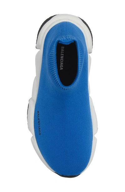 Shop Balenciaga Kids' Speed Sock Sneaker In Blue/ White