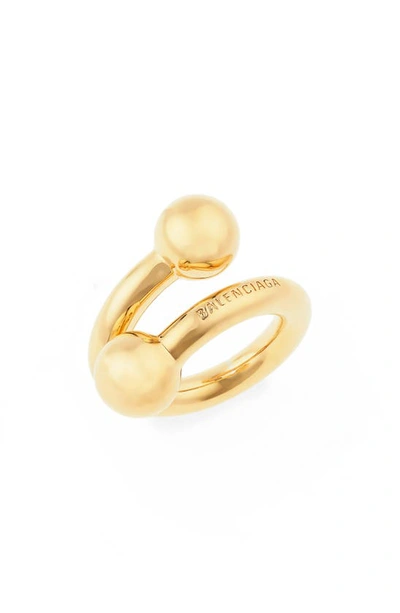 Shop Balenciaga Skate Ring In Gold
