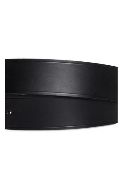 Shop Balenciaga Bb Moto Logo Buckle Leather Belt In Black