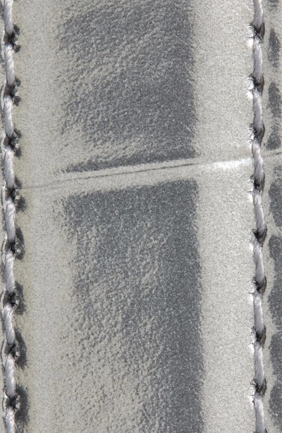 Shop Balenciaga Bb Hourglass Logo Buckle Leather Belt In Silver