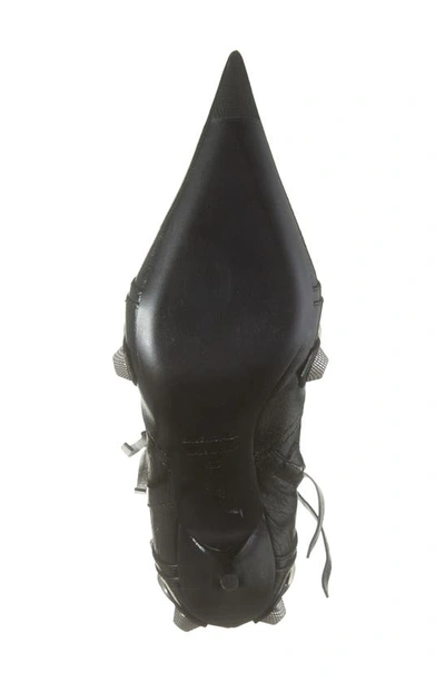 Shop Balenciaga Cagole Leather Bootie In Black