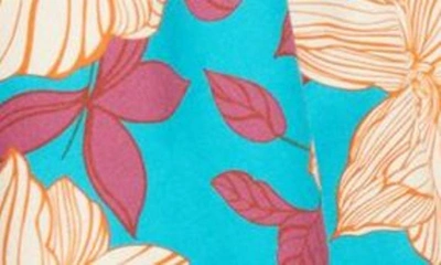 Shop Autumn Adeigbo Fifi Floral Print Camisole In Sea Green/ Multicolor