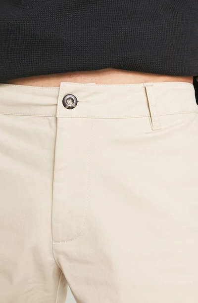 Shop Asos Design Slim Fit Chino Shorts In Beige