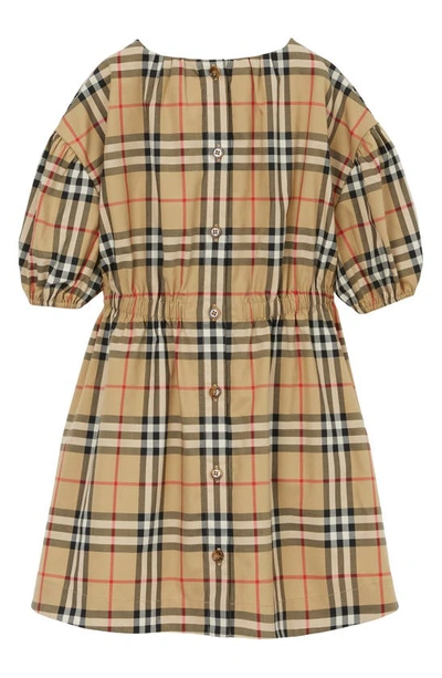 Shop Burberry Kids' Shelley Check Poplin Dress In Archive Beige Ip Chk