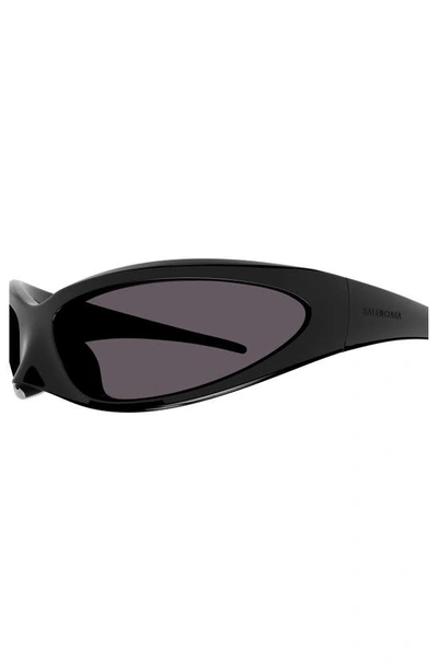 Shop Balenciaga 80mm Shield Sunglasses In Black