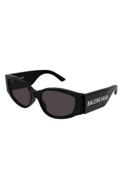 Shop Balenciaga 58mm Cat Eye Sunglasses In Black