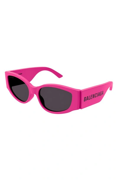 Shop Balenciaga 58mm Cat Eye Sunglasses In Fuchsia