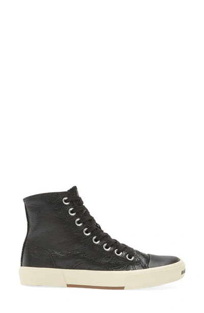 Shop Balenciaga Paris Leather High Top Sneaker In Black