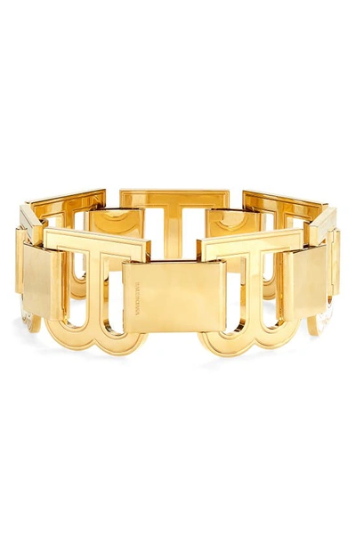 Shop Balenciaga Hourglass Xl Choker In Gold
