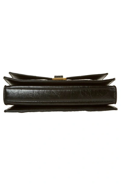 Balenciaga Hourglass Quilted Crushed Leather Wallet On A Chain In Black