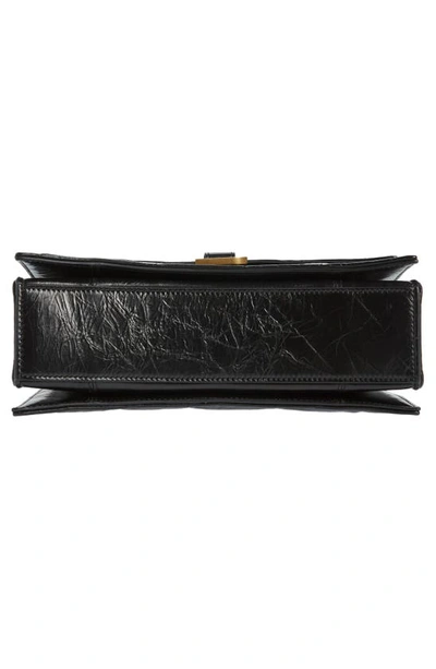 Balenciaga Crush Quilted Leather Shoulder Bag In Black
