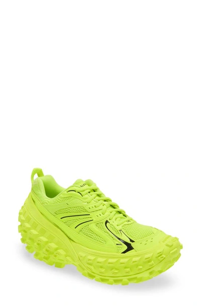 Shop Balenciaga Defender Sneaker In Fluo Yellow/ Black