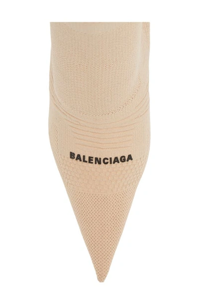 Shop Balenciaga Knife Sock Bootie In Beige