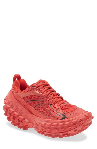 Shop Balenciaga Defender Low Top Sneaker In Red/ Black