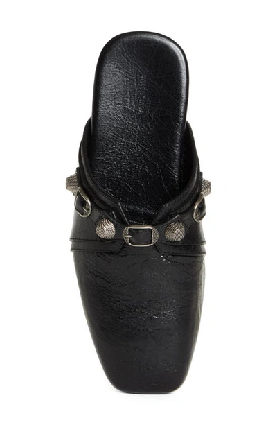 Shop Balenciaga Cosy Cagole Loafer Mule In Black/ Ant Sil