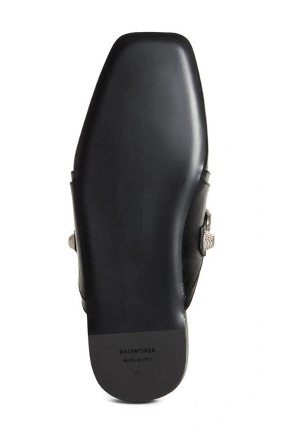 Shop Balenciaga Cosy Cagole Loafer Mule In Black/ Ant Sil