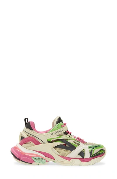 Shop Balenciaga Track 2.0 Sneaker In Pink/ Green/ Ivory