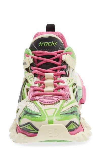 Shop Balenciaga Track 2.0 Sneaker In Pink/ Green/ Ivory
