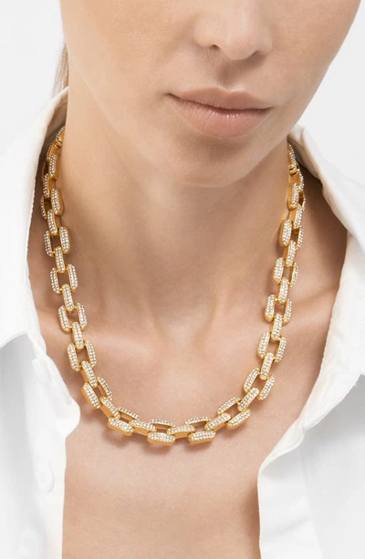 Adornia Pavé Cubic Zirconia Chain Necklace In Gold