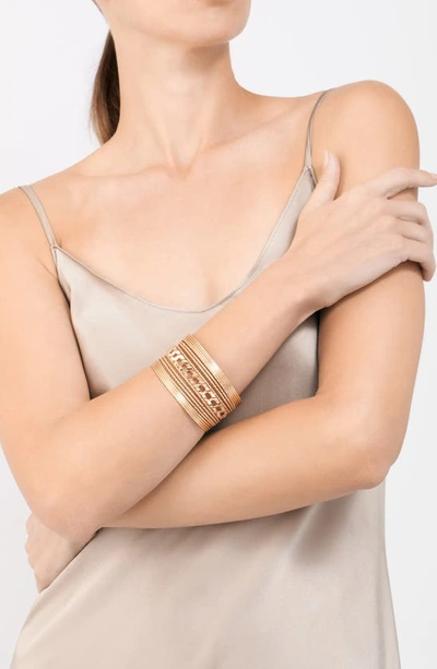 Adornia Multistrand Layered Cuff Bracelet In Gold