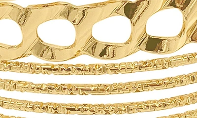 Shop Adornia Multistrand Layered Cuff Bracelet In Gold