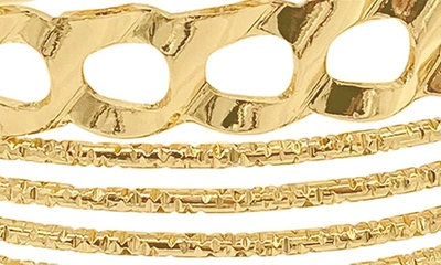 Adornia Multistrand Layered Cuff Bracelet In Gold