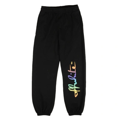 Shop Off-white Black Rainbow Logo Sweatpants