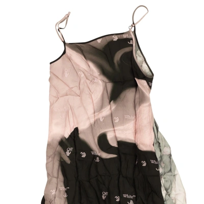 Off-white Multi Liquid Waves Slip Dress