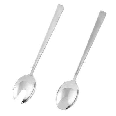 Shop Rosle Stainless Steel Salad Serving Utensils In Silver