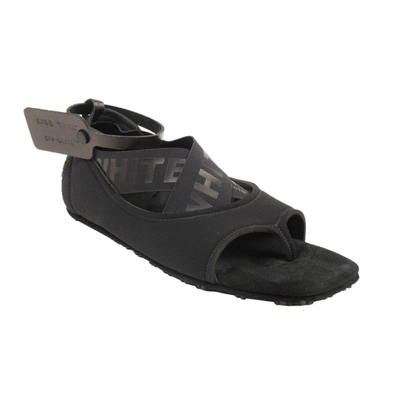 Shop Off-white Black Yoga Flat Shoes Sandals