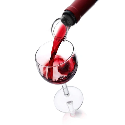 Vacu Vin Crystal Wine Server / Pourer Set Of 2, Black In Black