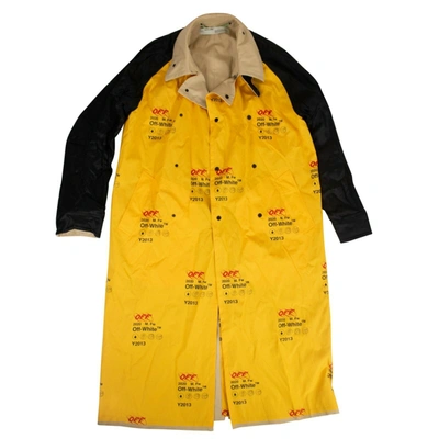 Shop Off-white Yellow Oversized Trench Coat