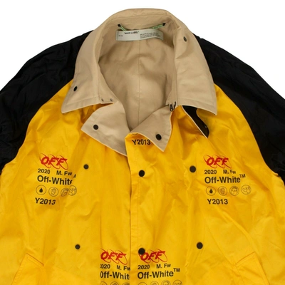 Shop Off-white Yellow Oversized Trench Coat