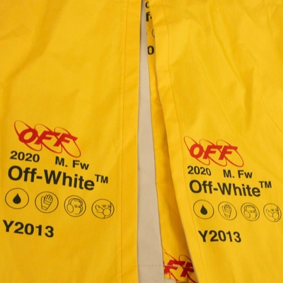 Shop Off-white Yellow Oversized Trench Coat