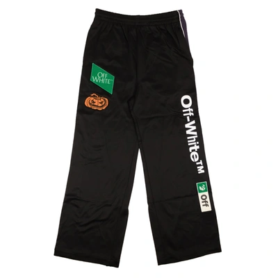 Shop Off-white Black Multiple Logo Track Pants