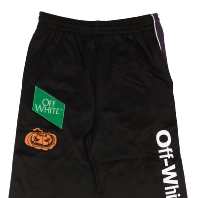 Shop Off-white Black Multiple Logo Track Pants