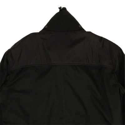 Shop Off-white Black Logo Patch Parka Coat