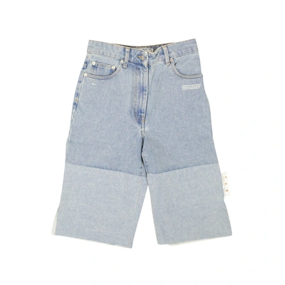 Shop Off-white Blue Two Tone 5 Pocket Shorts