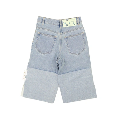 Shop Off-white Blue Two Tone 5 Pocket Shorts