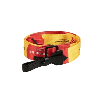 Shop Off-white Red And Yellow Industrial Logo Bag Strap