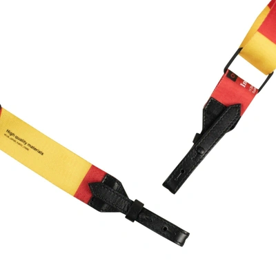 Shop Off-white Red And Yellow Industrial Logo Bag Strap