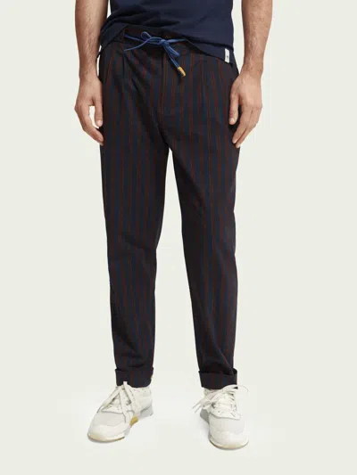 Scotch & Soda Pleated Regular-fit Printed Chino In Multi