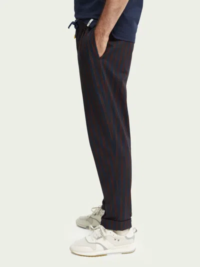 Scotch & Soda Pleated Regular-fit Printed Chino In Multi
