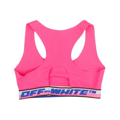 Shop Off-white Pink Athleisure Sports Bra