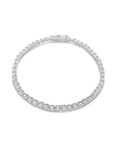 Sterling Forever Bezel Cz Tennis Bracelet In Silver