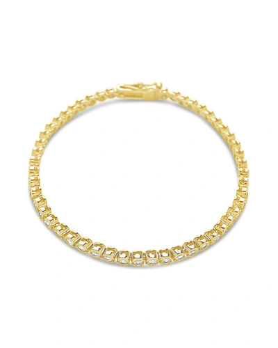 Sterling Forever Bezel Cz Tennis Bracelet In Silver