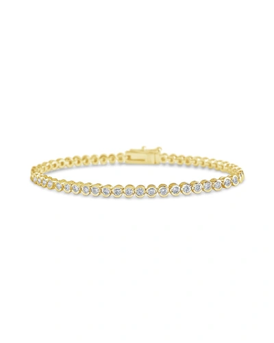 Sterling Forever Bezel Cz Tennis Bracelet In Silver