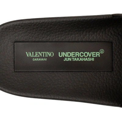 Shop Valentino Black Ufo Slides Slippers