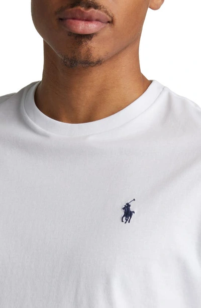 Polo Ralph Lauren Heavy Cotton T-shirt With Logo Embroidery In White